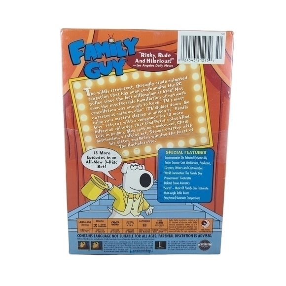 NEW SEALED Family Guy Volume Three 3 DVD Disc Set animation TV cartoon - Picture 2 of 4
